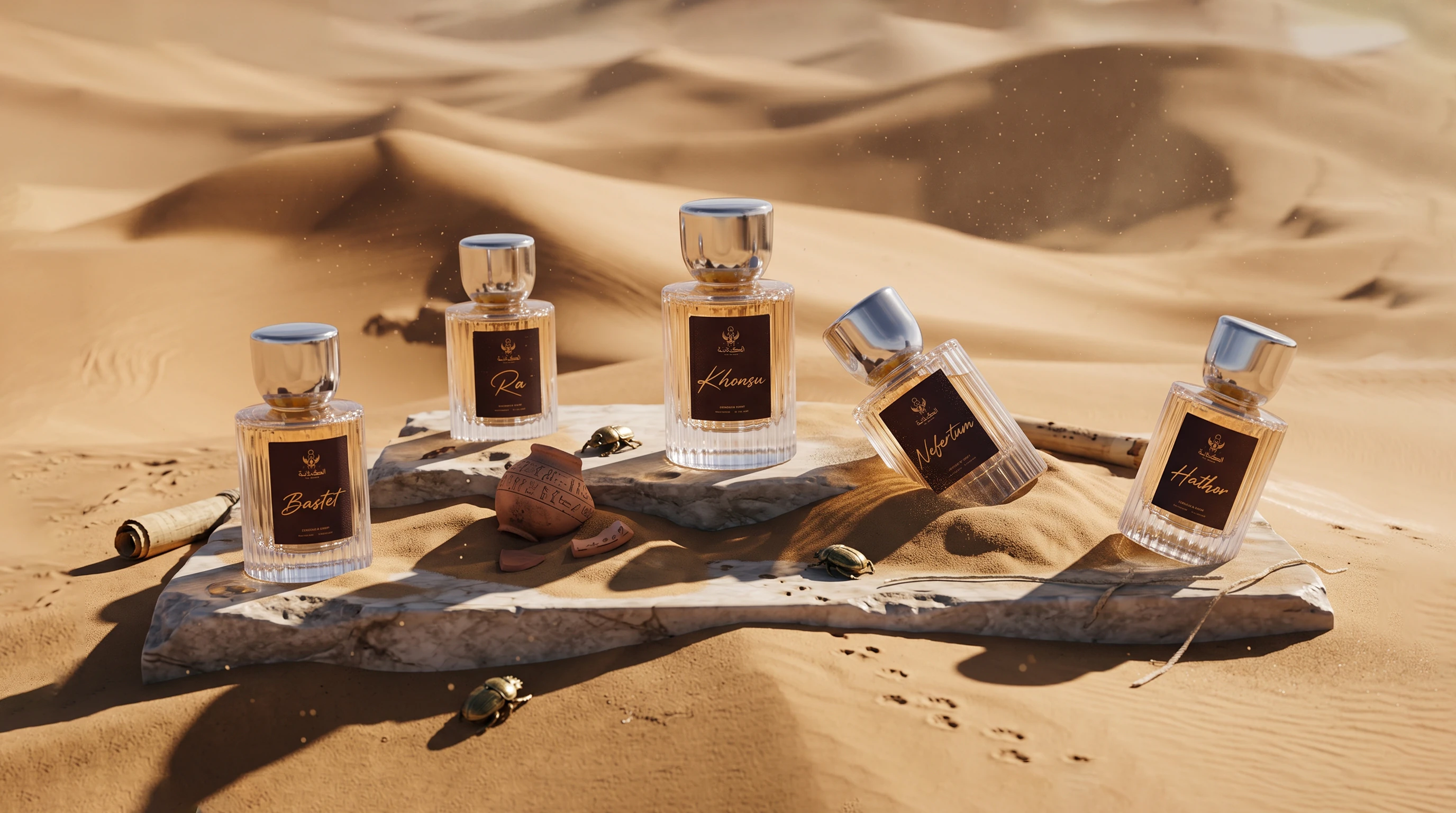 مجموعة عطور الكنانة في صحراء مصر